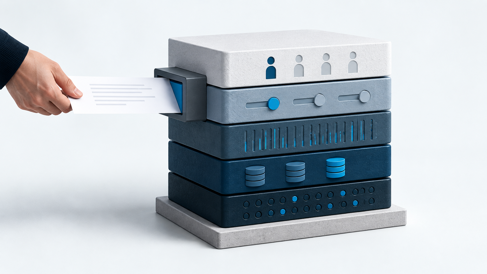Layered cloud security controls with access, monitoring, and data symbols.